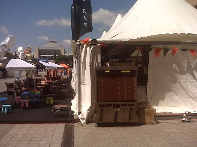 Enfriador en evento al aire libre